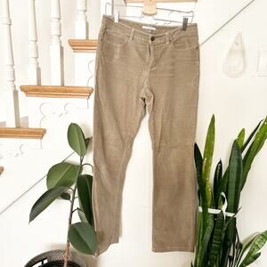 Glenfield Men's Straight Leg Pants Khaki Stretch Corduroy Cotton Blend Size 42